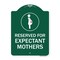 Signmission Reserved for Expectant Mothers W/ Graphic, Green & White Aluminum Sign, 24" L, 18" H, GW-1824-23202 A-DES-GW-1824-23202 - alternate 1